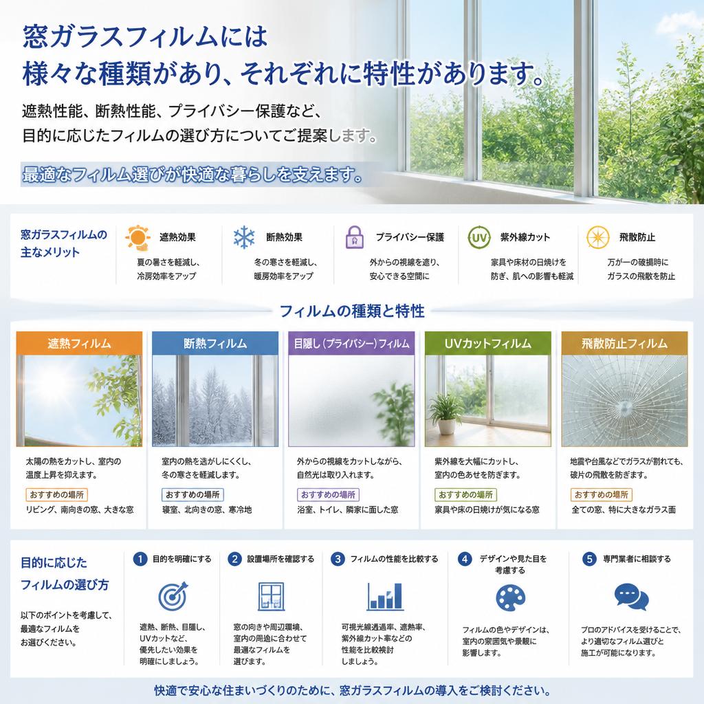 フィルムの種類と特性の比較