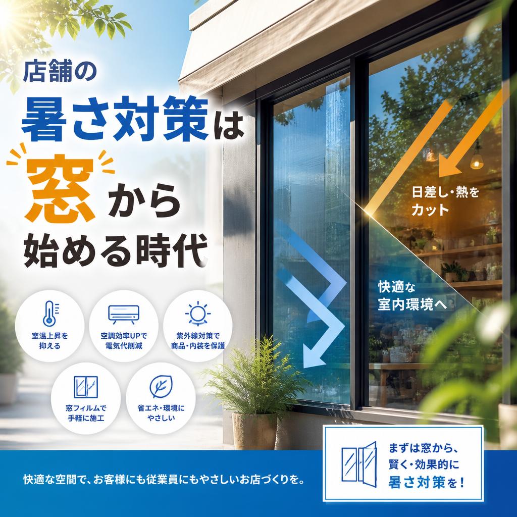 店舗の暑さ対策は窓から始める時代　よかまど鹿児島