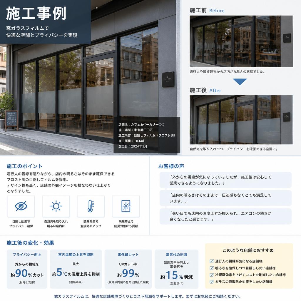 実績紹介:フィルムで変わった店舗の環境