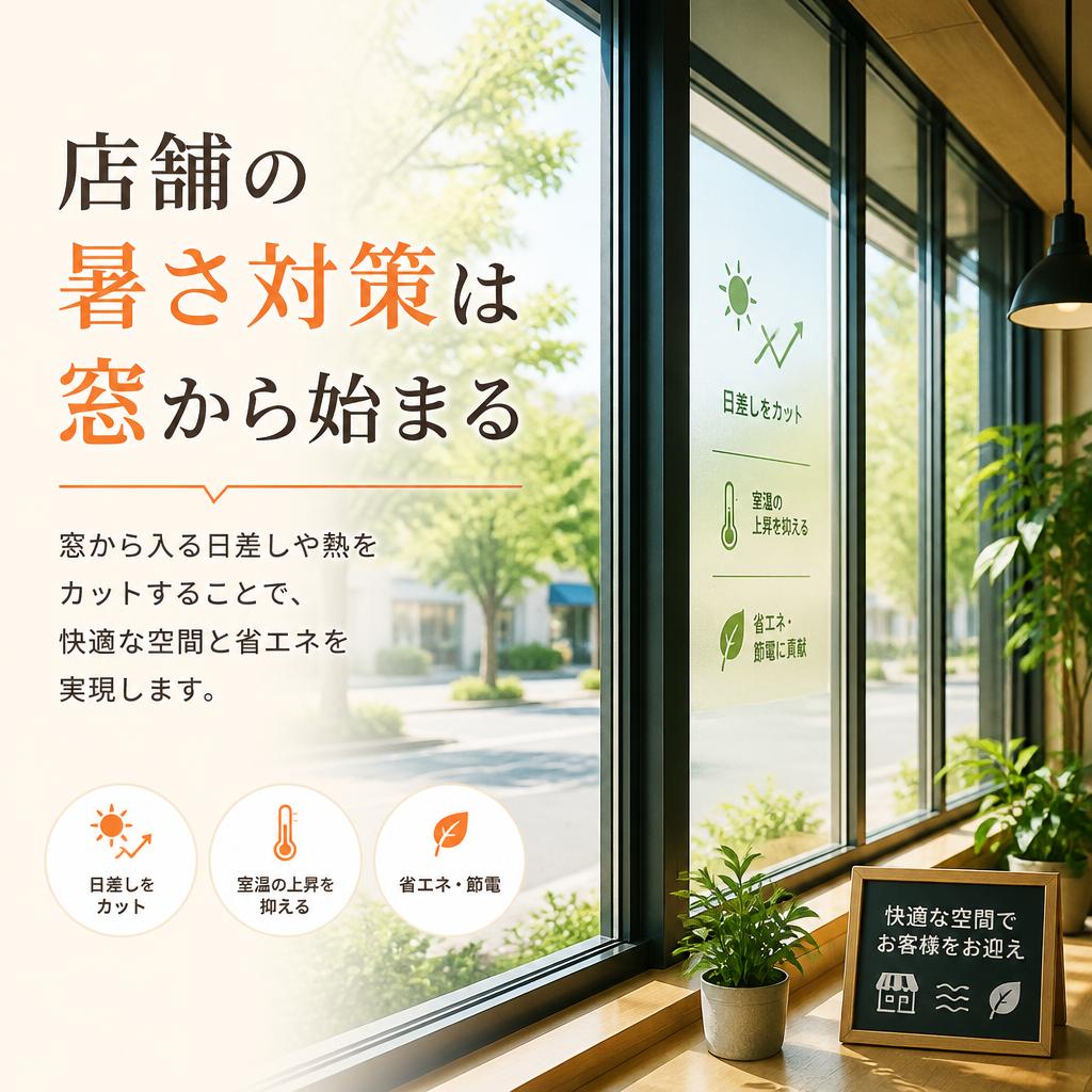 店舗の暑さ対策は窓から始まる　よかまど宮崎