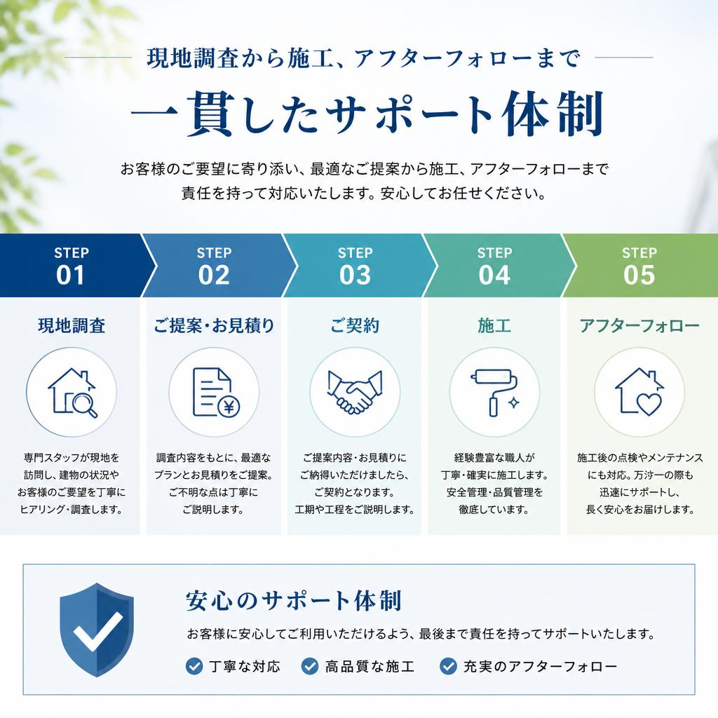 4. 施工の流れとサポート体制
