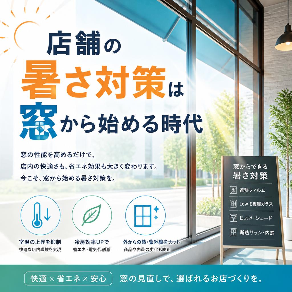 店舗の暑さ対策は窓から始める時代　よかまど大分