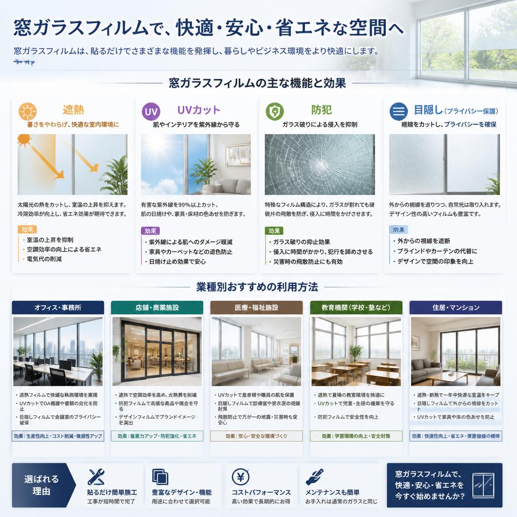 窓ガラスフィルムの効果とは？