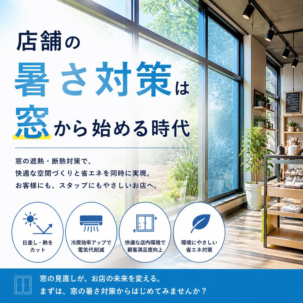 店舗の暑さ対策は窓から始める時代　よかまど佐賀