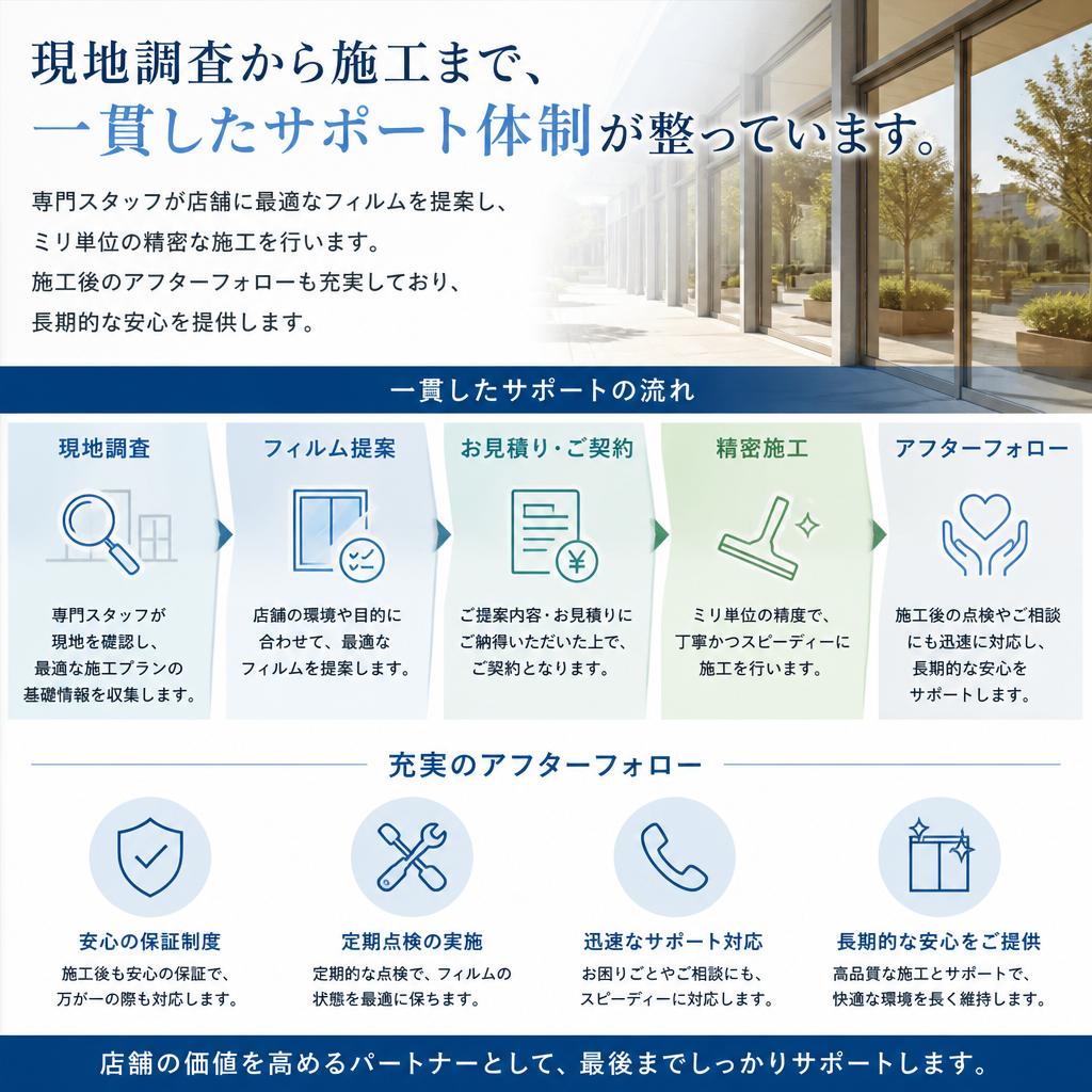 施工プロセスと安心のサポート