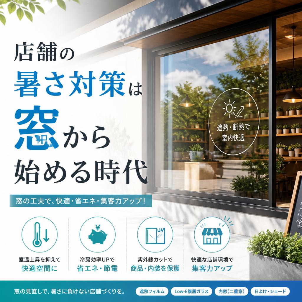 店舗の暑さ対策は窓から始める時代　よかまど長崎