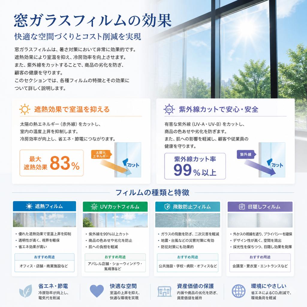 窓ガラスフィルムの効果