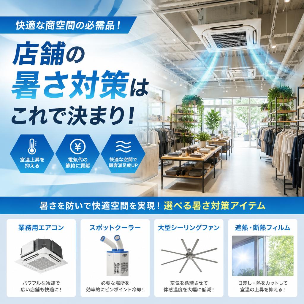 快適な商空間の必需品！店舗の暑さ対策はこれで決まり！よかまど鳥取